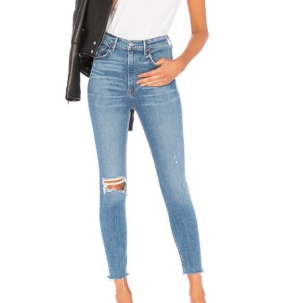 GRLFRND "Kendall" Stretch High Rise Skinny Jeans in Amelia Size 28